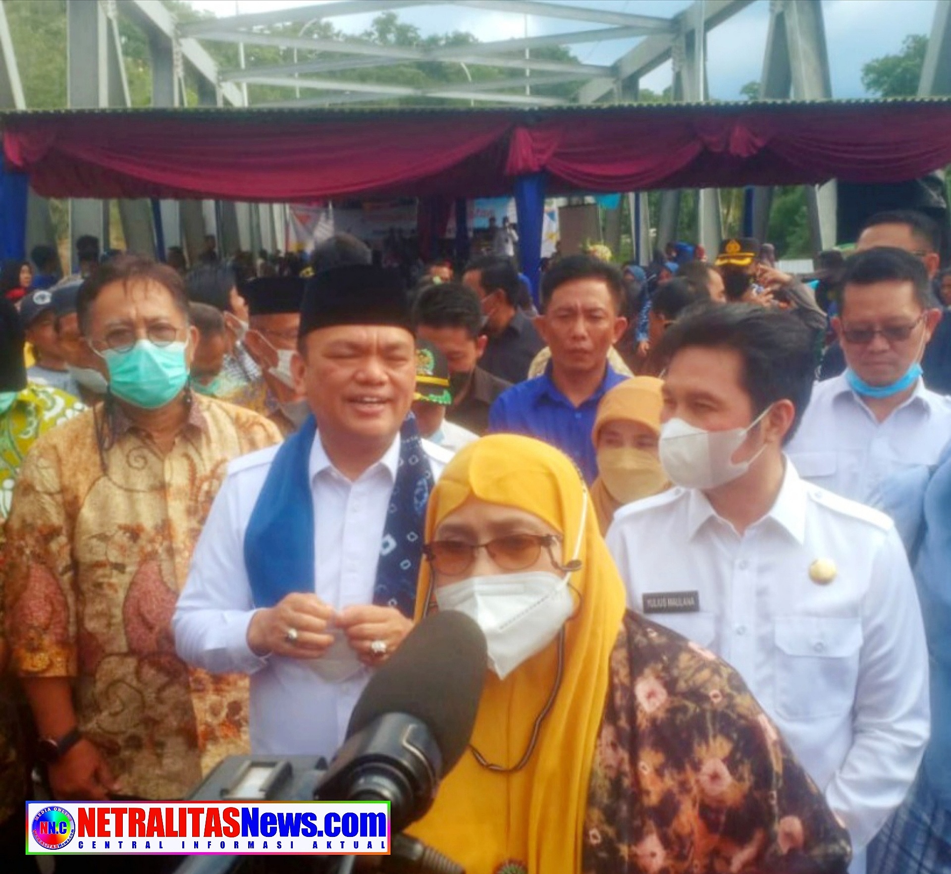 Jembatan Ponton Penghubung Kecamatan Ulu Musi Paiker Diresmikan